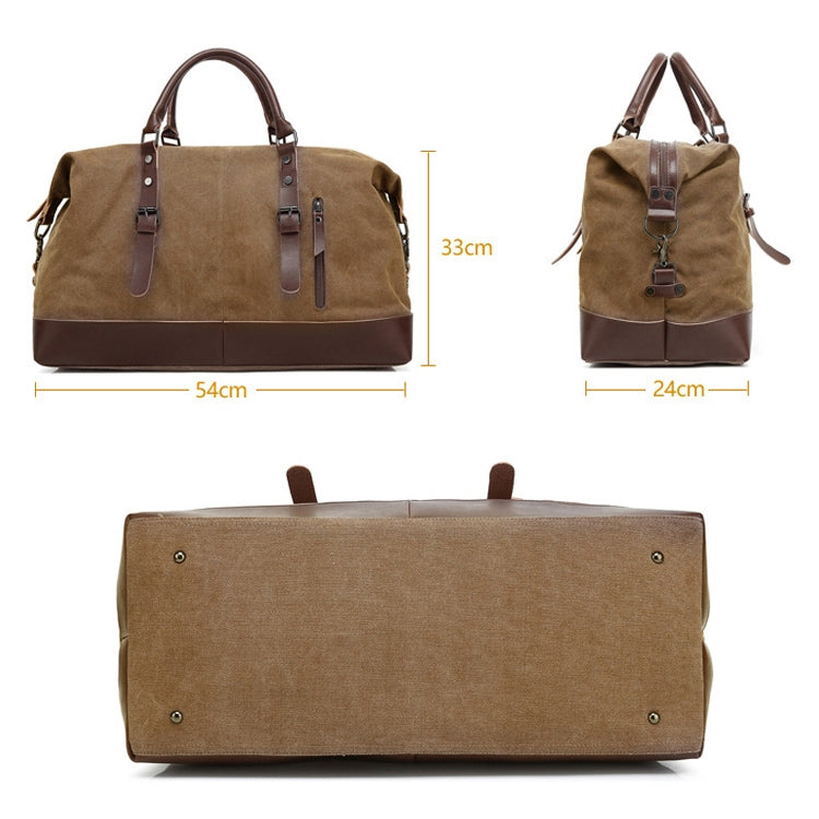 AUGUR 2012 Portable Casual Canvas Travel Handbag Baggage Shoulder Crossby Bag(Grey) - free shipping - PMC Jewellery - Order now!