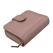 KB132 Female Style Full Grain Cow Leather Multifunctional RFID Wallet/ Card Bag/ Driving License Package(Pink)