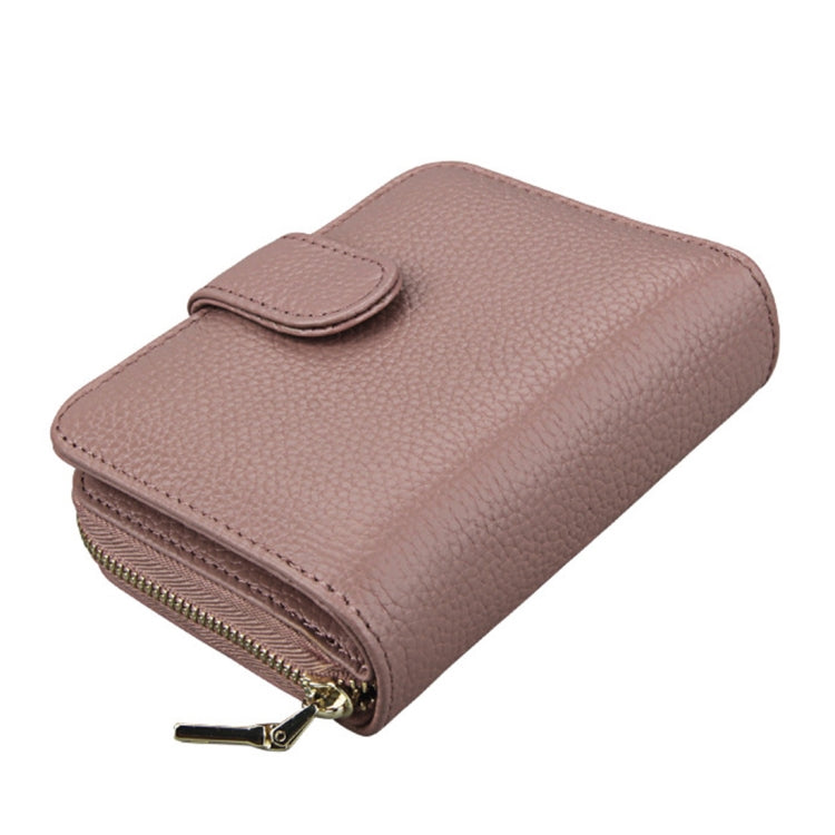 KB132 Female Style Full Grain Cow Leather Multifunctional RFID Wallet/ Card Bag/ Driving License Package(Pink)