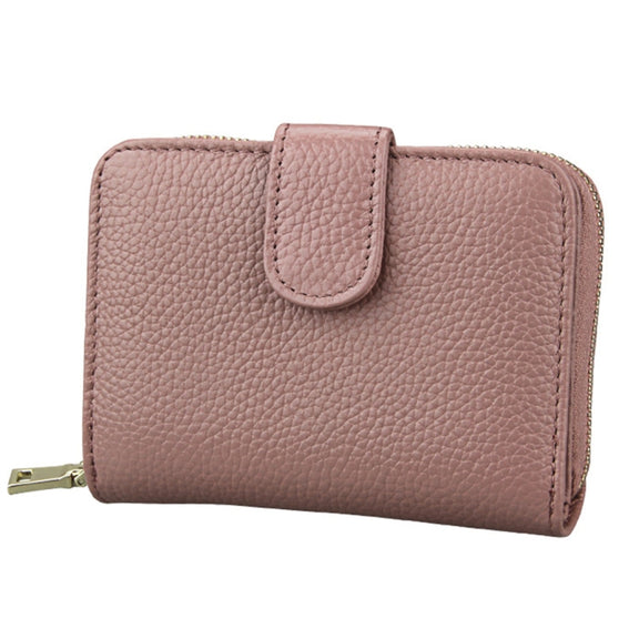 KB132 Female Style Full Grain Cow Leather Multifunctional RFID Wallet/ Card Bag/ Driving License Package(Pink)