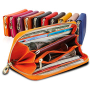 906 Antimagnetic RFID Litchi Texture Women Large Capacity Hand Wallet Purse Phone Bag with Card Slots(Orange)
