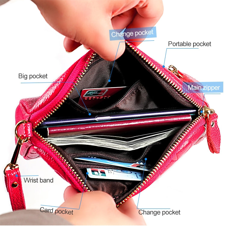 2026 Multifunctional Litchi Texture Women Large Capacity Hand Wallet Shell bag with Card Slots(Light Pink)