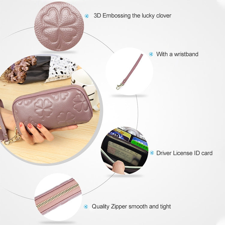 2026 Multifunctional Litchi Texture Women Large Capacity Hand Wallet Shell bag with Card Slots(Sapphire Blue)