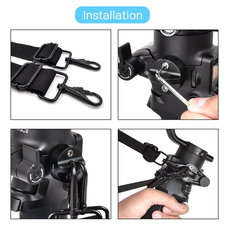 STARTRC Thickening Stress Relieving Neck Strap Lanyard Hang Rope Buckle for DJI RONIN RS-2 /  RONIN RS-C2(Black) - free shipping - PMC Jewellery - Order now!