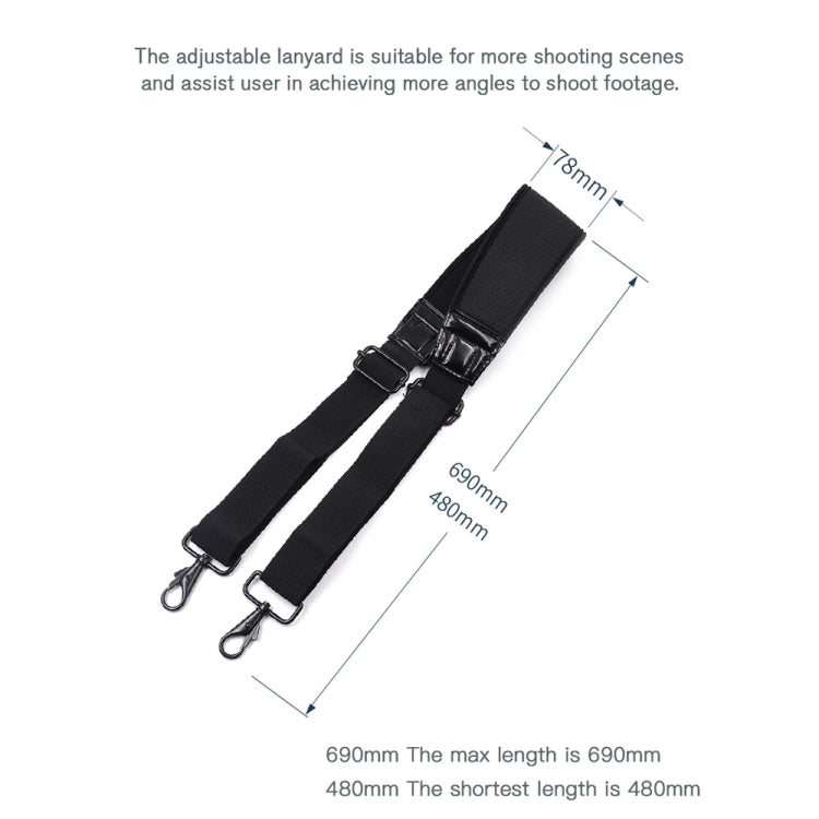 STARTRC Thickening Stress Relieving Neck Strap Lanyard Hang Rope Buckle for DJI RONIN RS-2 /  RONIN RS-C2(Black) - free shipping - PMC Jewellery - Order now!