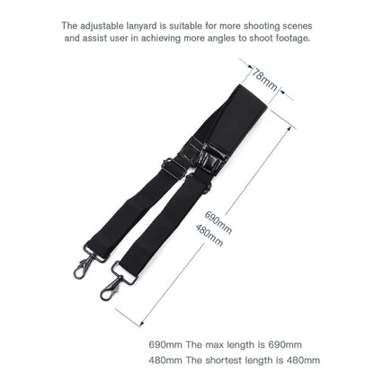 STARTRC Thickening Stress Relieving Neck Strap Lanyard Hang Rope Buckle for DJI RONIN RS-2 /  RONIN RS-C2(Black) - free shipping - PMC Jewellery - Order now!