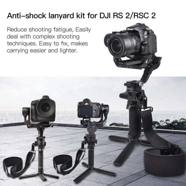 STARTRC Thickening Stress Relieving Neck Strap Lanyard Hang Rope Buckle for DJI RONIN RS-2 /  RONIN RS-C2(Black) - free shipping - PMC Jewellery - Order now!