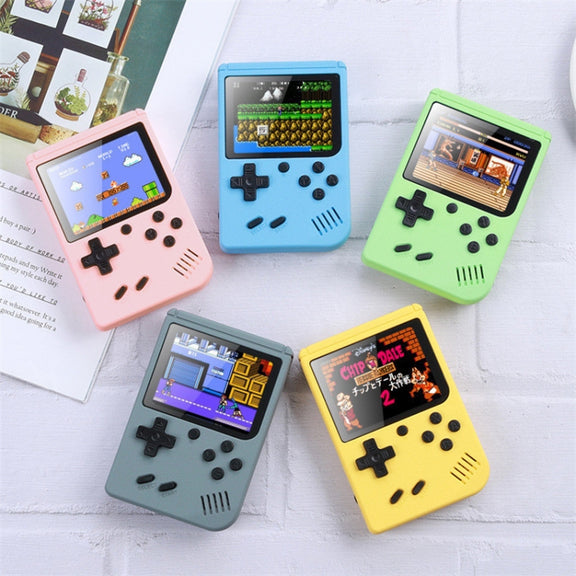 MK800 3.0 inch Macaron Mini Retro Classic Handheld Game Console for Kids Built-in 800 Games, Support AV Output (Green)