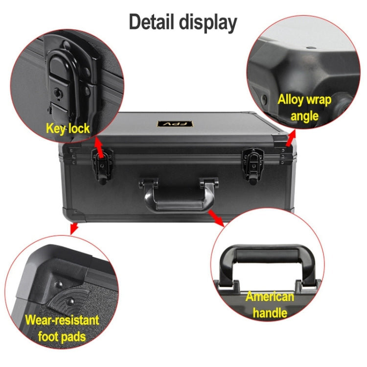 For DJI FPV Aluminum Alloy Explosion-proof Suitcase Portable Storage Box Case Travel Carrying Bag, No Disassembly Propeller - Case & Bags by PMC TechLife | Online Shopping South Africa | PMC TechLife | Buy Now Pay Later Mobicred