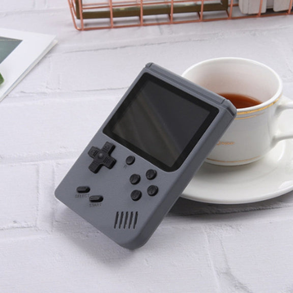MK500 Macaron Mini Retro Classic Handheld Game Console for Kids Built-in 500 Games, Support AV Output(Grey)