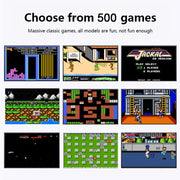 MK500 Macaron Mini Retro Classic Handheld Game Console for Kids Built-in 500 Games, Support AV Output(Grey)