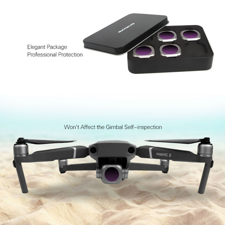 Sunnylife M2P-FI538 ND8-PL + ND16-PL + ND32-PL + ND64-PL ND-PL Lens Filter for DJI Mavic 2 Pro - Lens Filter by Sunnylife | Online Shopping South Africa | PMC TechLife | Buy Now Pay Later Mobicred