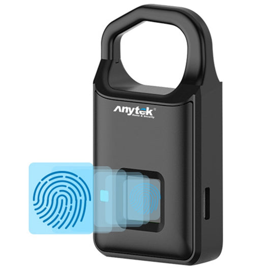 Anytek P4 3.7V Micro USB Charging Semiconductor Fingerprint Sensing Small Padlock - free shipping - PMC Jewellery - Order now!