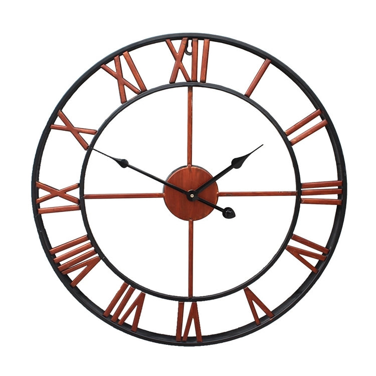 40cm Retro Living Room Iron Round Roman Numeral Mute Decorative Wall Clock (Bronze) - free shipping - PMc TechLife - Order now!