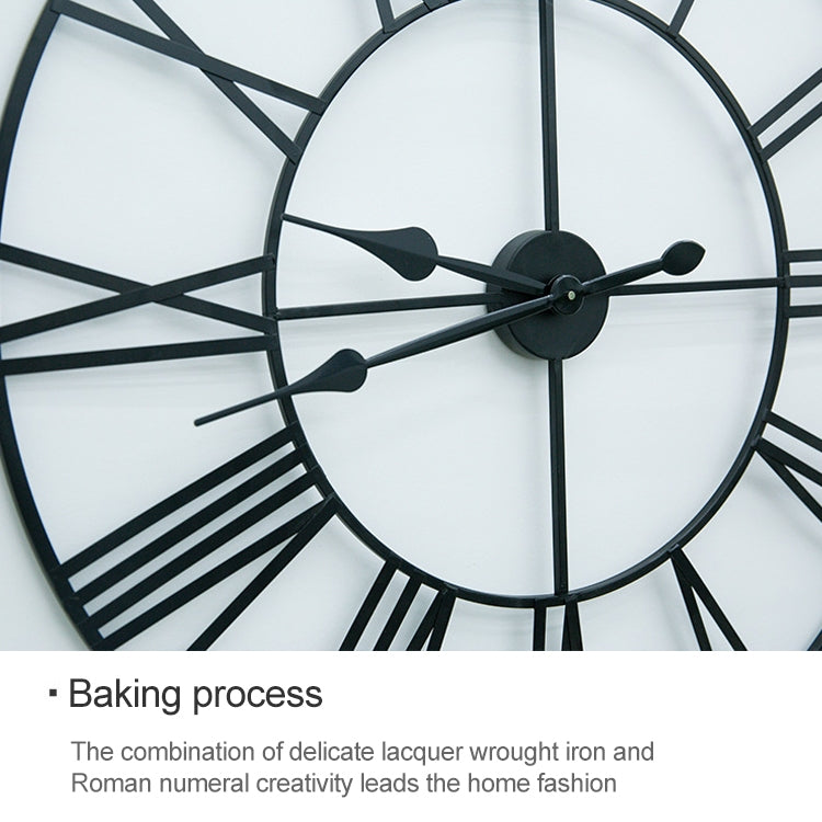 40cm Retro Living Room Iron Round Roman Numeral Mute Decorative Wall Clock (Bronze) - free shipping - PMc TechLife - Order now!