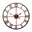 60cm Retro Living Room Iron Round Roman Numeral Mute Decorative Wall Clock (Bronze) - Wall Clock by PMc TechLife | Online Shopping South Africa | PMc TechLife | Buy Now Pay Later Mobicred