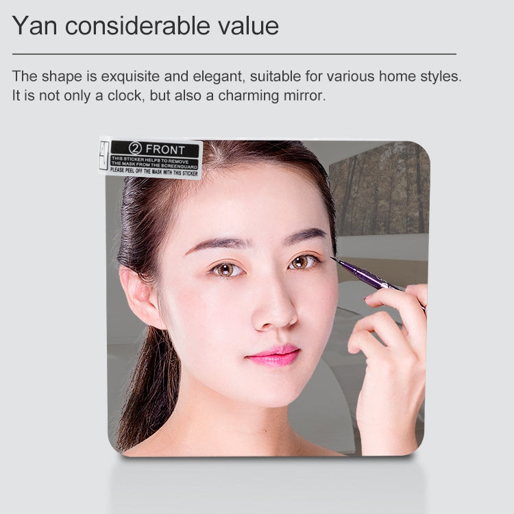 TS-S69-G Multifunctional LED Alarm Clock Battery / Plug-in Charging Dual-purpose Make-up Mirror Clock(Green) - Alarm Clocks by PMc TechLife | Online Shopping South Africa | PMc TechLife | Buy Now Pay Later Mobicred