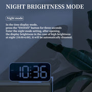 8821 LED Mirror Dual-purpose Snooze Alarm Clock(Black)
