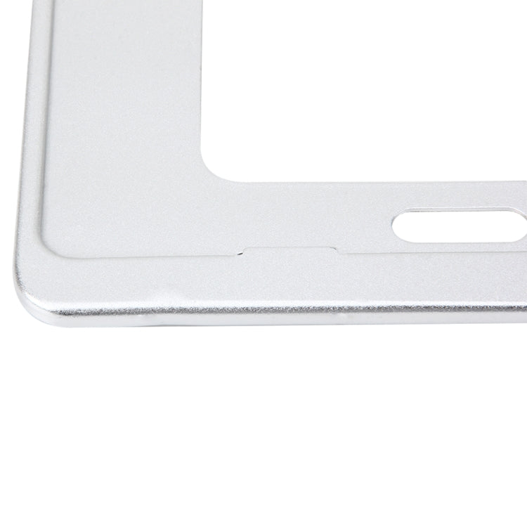 2 PCS Car License Plate Frames Stainless Steel License Plate Frame(White) - License Plate Covers & Frames by PMC TechLife | Online Shopping South Africa | PMC TechLife | Buy Now Pay Later Mobicred