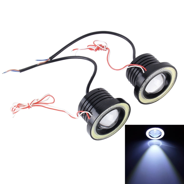 3.0 inch DC 12V 10W 900LM 6500K Car Angel Eyes Fog Lamp Foglight(White Light + White Light) - Fog / Driving Lights by PMC TechLife | Online Shopping South Africa | PMC TechLife | Buy Now Pay Later Mobicred