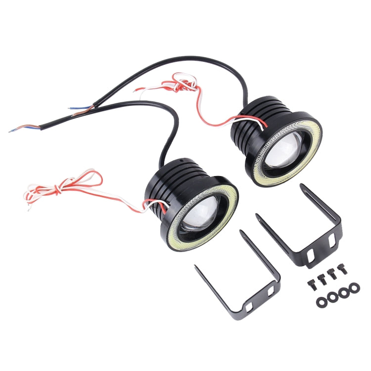 3.0 inch DC 12V 10W 900LM 6500K Car Angel Eyes Fog Lamp Foglight(White Light + White Light) - Fog / Driving Lights by PMC TechLife | Online Shopping South Africa | PMC TechLife | Buy Now Pay Later Mobicred