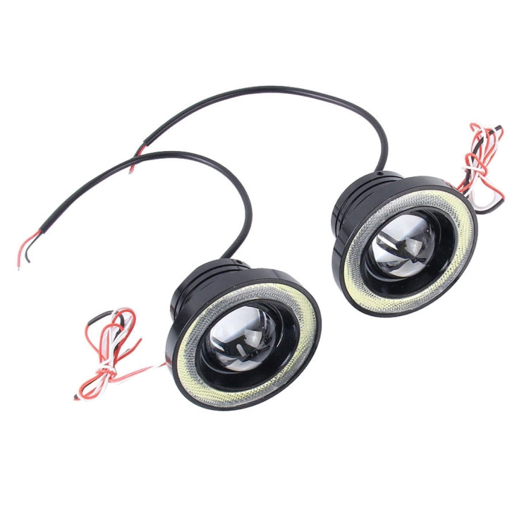 3.5 inch DC 12V 10W 900LM 7000K Car Angel Eyes Fog Lamp Foglight(White Light + White Light) - Fog / Driving Lights by PMC TechLife | Online Shopping South Africa | PMC TechLife | Buy Now Pay Later Mobicred