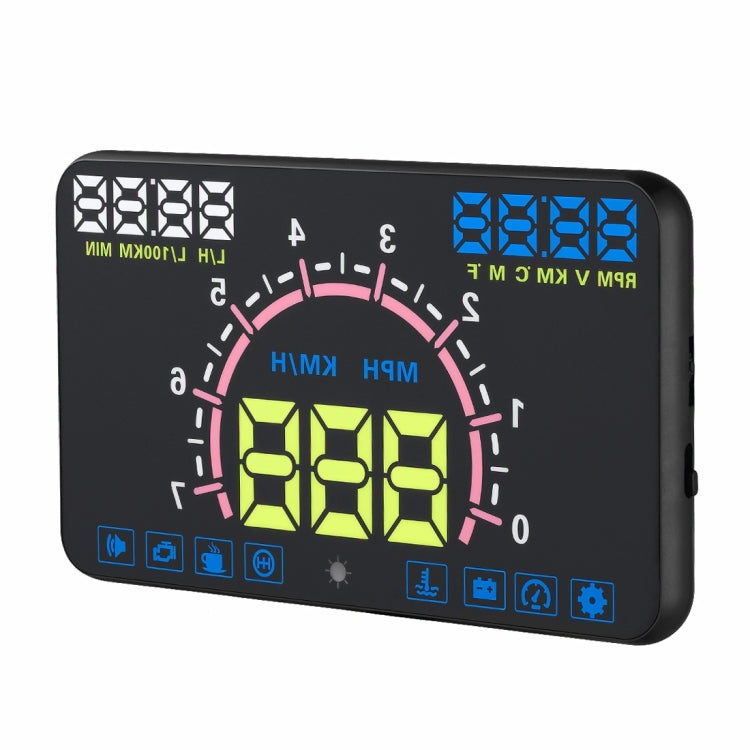 E350 5.8 inch Car HUD / OBD2 Vehicle-mounted Gator Automotive Head Up Display Security System with Multi-color LED, Support Car Real Speed & Turn Speed & Water Temperature & Oil Consumption & Driving  ... peed Alarm, Mile Switching, Light Sensor Functions - Head Up Display System by PMC TechLife | Online Shopping South Africa | PMC TechLife | Buy Now Pay Later Mobicred
