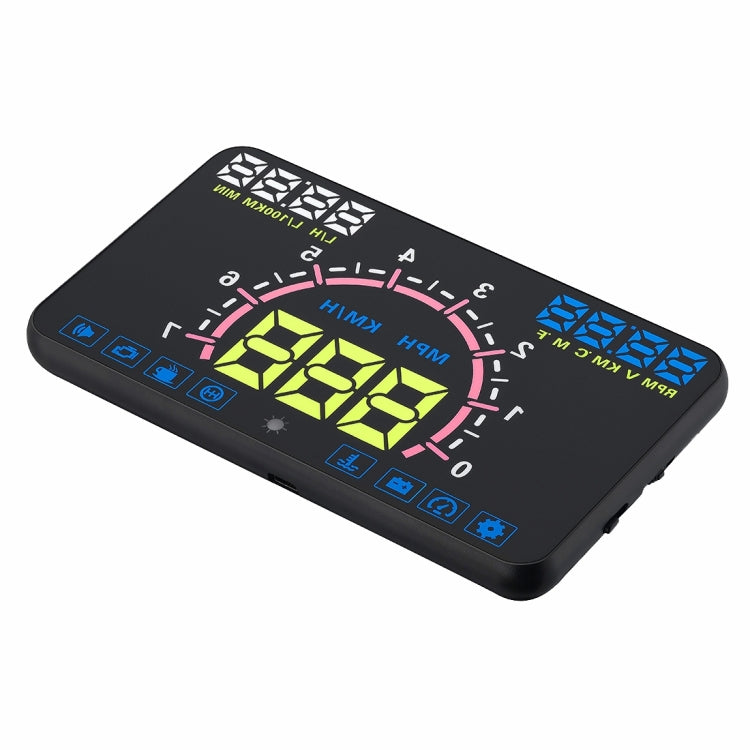 E350 5.8 inch Car HUD / OBD2 Vehicle-mounted Gator Automotive Head Up Display Security System with Multi-color LED, Support Car Real Speed & Turn Speed & Water Temperature & Oil Consumption & Driving  ... peed Alarm, Mile Switching, Light Sensor Functions - Head Up Display System by PMC TechLife | Online Shopping South Africa | PMC TechLife | Buy Now Pay Later Mobicred