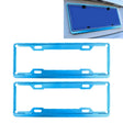 2 PCS Car License Plate Frames Car Styling License Plate Frame Aluminum Alloy Universal License Plate Holder Car Accessories(Blue) - License Plate Covers & Frames by PMC TechLife | Online Shopping South Africa | PMC TechLife | Buy Now Pay Later Mobicred
