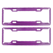 2 PCS Car License Plate Frames Car Styling License Plate Frame Aluminum Alloy Universal License Plate Holder Car Accessories(Purple)