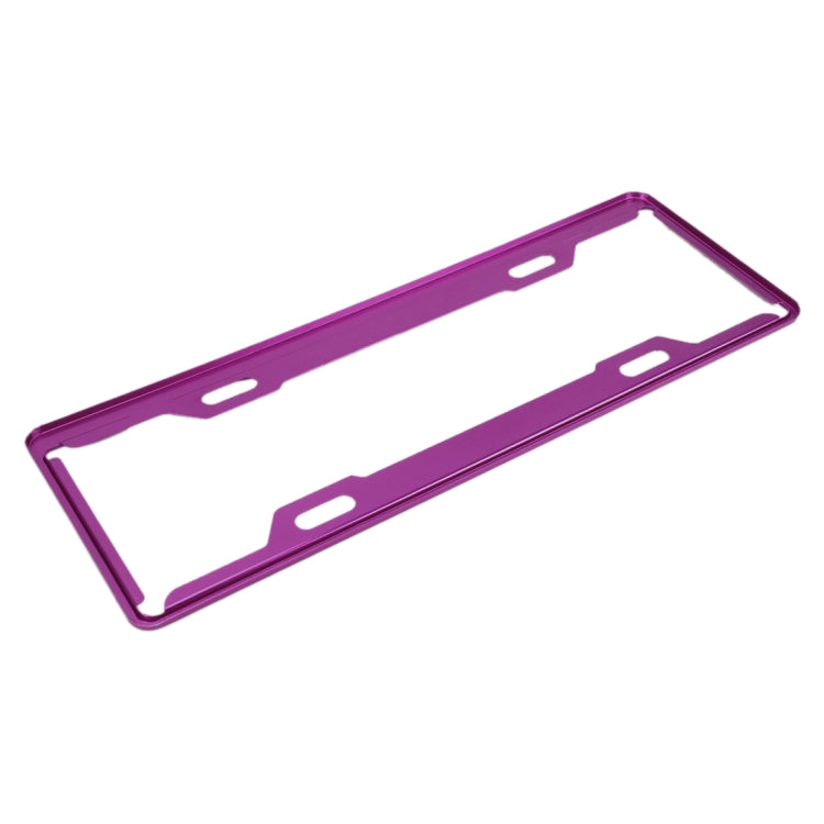 2 PCS Car License Plate Frames Car Styling License Plate Frame Aluminum Alloy Universal License Plate Holder Car Accessories(Purple) - License Plate Covers & Frames by PMC TechLife | Online Shopping South Africa | PMC TechLife | Buy Now Pay Later Mobicred