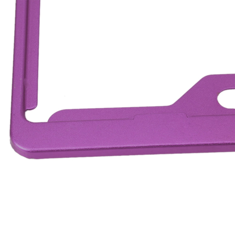 2 PCS Car License Plate Frames Car Styling License Plate Frame Aluminum Alloy Universal License Plate Holder Car Accessories(Purple) - License Plate Covers & Frames by PMC TechLife | Online Shopping South Africa | PMC TechLife | Buy Now Pay Later Mobicred