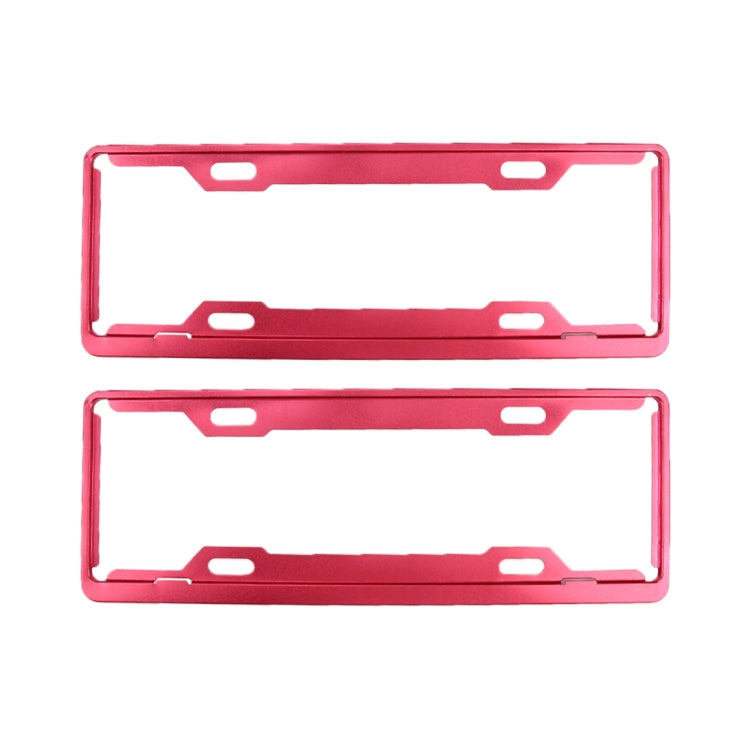 2 PCS Car License Plate Frames Car Styling License Plate Frame Aluminum Alloy Universal License Plate Holder Car Accessories(Red)