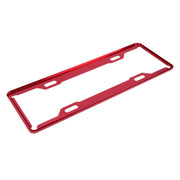 2 PCS Car License Plate Frames Car Styling License Plate Frame Aluminum Alloy Universal License Plate Holder Car Accessories(Red)