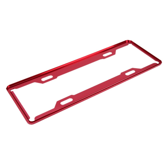 2 PCS Car License Plate Frames Car Styling License Plate Frame Aluminum Alloy Universal License Plate Holder Car Accessories(Red)