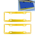 2 PCS Car License Plate Frames Car Styling License Plate Frame Aluminum Alloy Universal License Plate Holder Car Accessories(Yellow) - License Plate Covers & Frames by PMC TechLife | Online Shopping South Africa | PMC TechLife | Buy Now Pay Later Mobicred