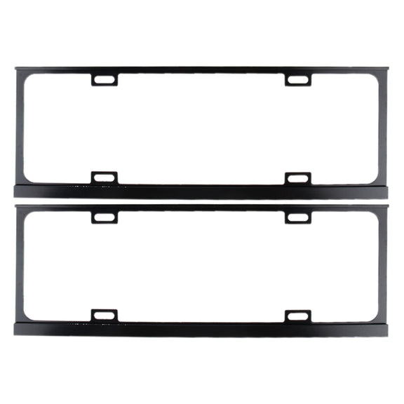 2 PCS Car License Plate Frames Car Styling License Plate Frame Magnesium Alloy Universal License Plate Holder Car Accessories(Black)