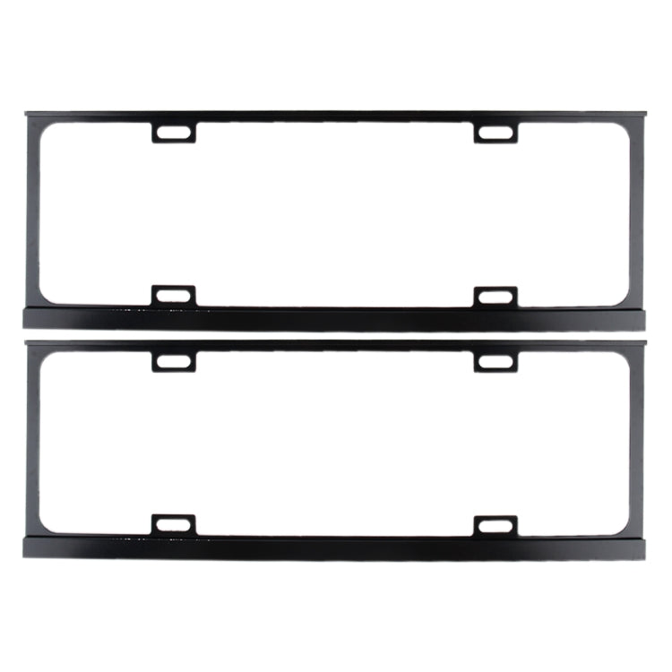 2 PCS Car License Plate Frames Car Styling License Plate Frame Magnesium Alloy Universal License Plate Holder Car Accessories(Black)
