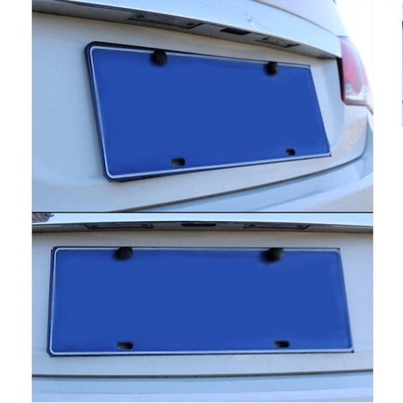 2 PCS Car License Plate Frames Car Styling License Plate Frame Magnesium Alloy Universal License Plate Holder Car Accessories(Black)