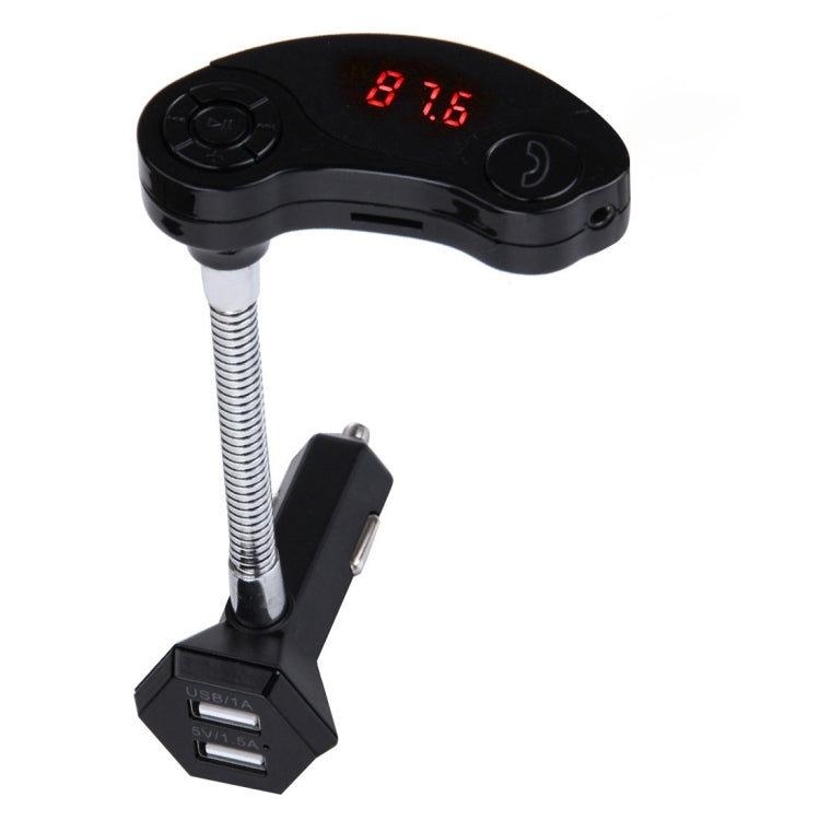 GT86 Dual USB Charger Car Bluetooth FM Transmitter Kit, Support LCD Display / TF Card Music Play / Hands-free(Black) - free shipping - PMC TechLife - Order now!