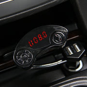 GT86 Dual USB Charger Car Bluetooth FM Transmitter Kit, Support LCD Display / TF Card Music Play / Hands-free(Black)