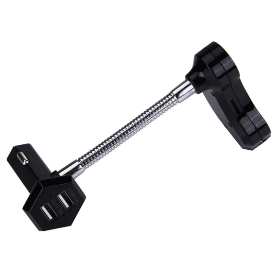 GT86 Dual USB Charger Car Bluetooth FM Transmitter Kit, Support LCD Display / TF Card Music Play / Hands-free(Black)