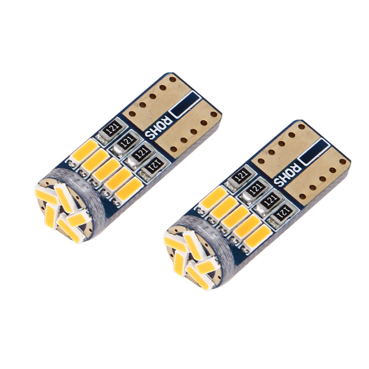 2 PCS DC 12V 2W 240LM 5500K T10-4014-15SMD Car Width Lamp Clearance Light Parking Lights(Amber Light) - Clearance Lights by PMC TechLife | Online Shopping South Africa | PMC TechLife | Buy Now Pay Later Mobicred