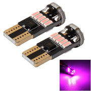2 PCS DC 12V 2W 240LM 5500K T10-4014-15SMD Car Width Lamp Clearance Light Parking Lights���Pink Light���