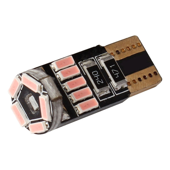 2 PCS DC 12V 2W 240LM 5500K T10-4014-15SMD Car Width Lamp Clearance Light Parking Lights���Pink Light���