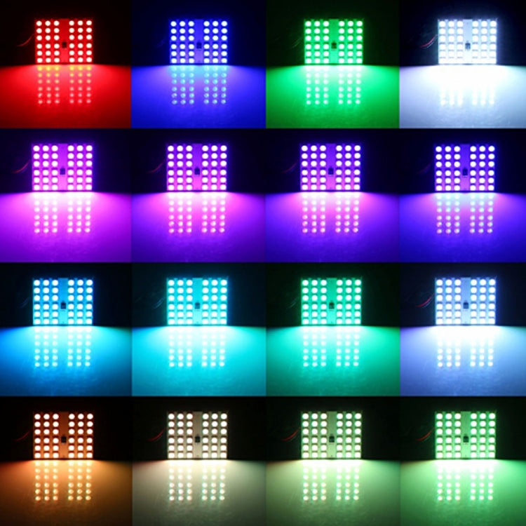 2 PCS Colorful 41MM T10 + Bicuspid Port Remote Control Car Dome Lamp LED Reading Light with 15 LED Lights - Dome Lights by PMC Jewellery | Online Shopping South Africa | PMC Jewellery | Buy Now Pay Later Mobicred