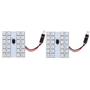 2 PCS Colorful 41MM T10 + Bicuspid Port Remote Control Car Dome Lamp LED Reading Light with 24 LED Lights