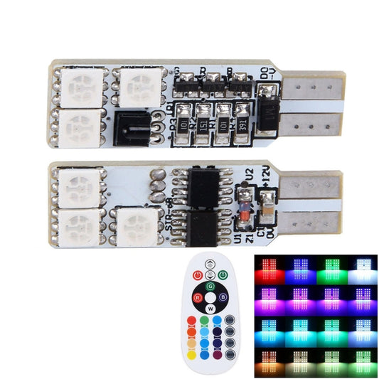 2 PCS Colorful 36MM T10 Port Remote Control Car Dome Lamp LED Reading Light with 6 LED Lights - free shipping - PMC Jewellery - Order now!