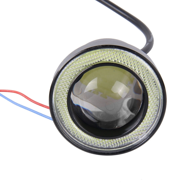 2 PCS 2.5 inch DC12-24V 10W 900LM 6500K Car Angel Eyes Fog Lamp Foglight, Cable Length: 20cm(White Light + White Light) - Fog / Driving Lights by PMC TechLife | Online Shopping South Africa | PMC TechLife | Buy Now Pay Later Mobicred