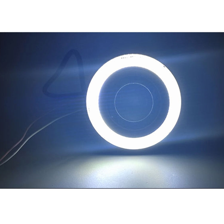 2 PCS 2.5 inch DC12-24V 10W 900LM 6500K Car Angel Eyes Fog Lamp Foglight, Cable Length: 20cm(White Light + White Light) - Fog / Driving Lights by PMC TechLife | Online Shopping South Africa | PMC TechLife | Buy Now Pay Later Mobicred